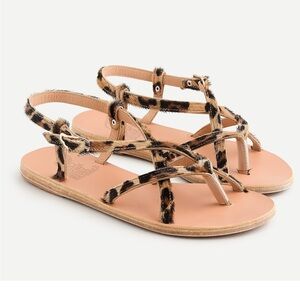 Ancient Greek Sandals for J.Crew Semele Pony Leopard Sandals- Leopard- Size 9